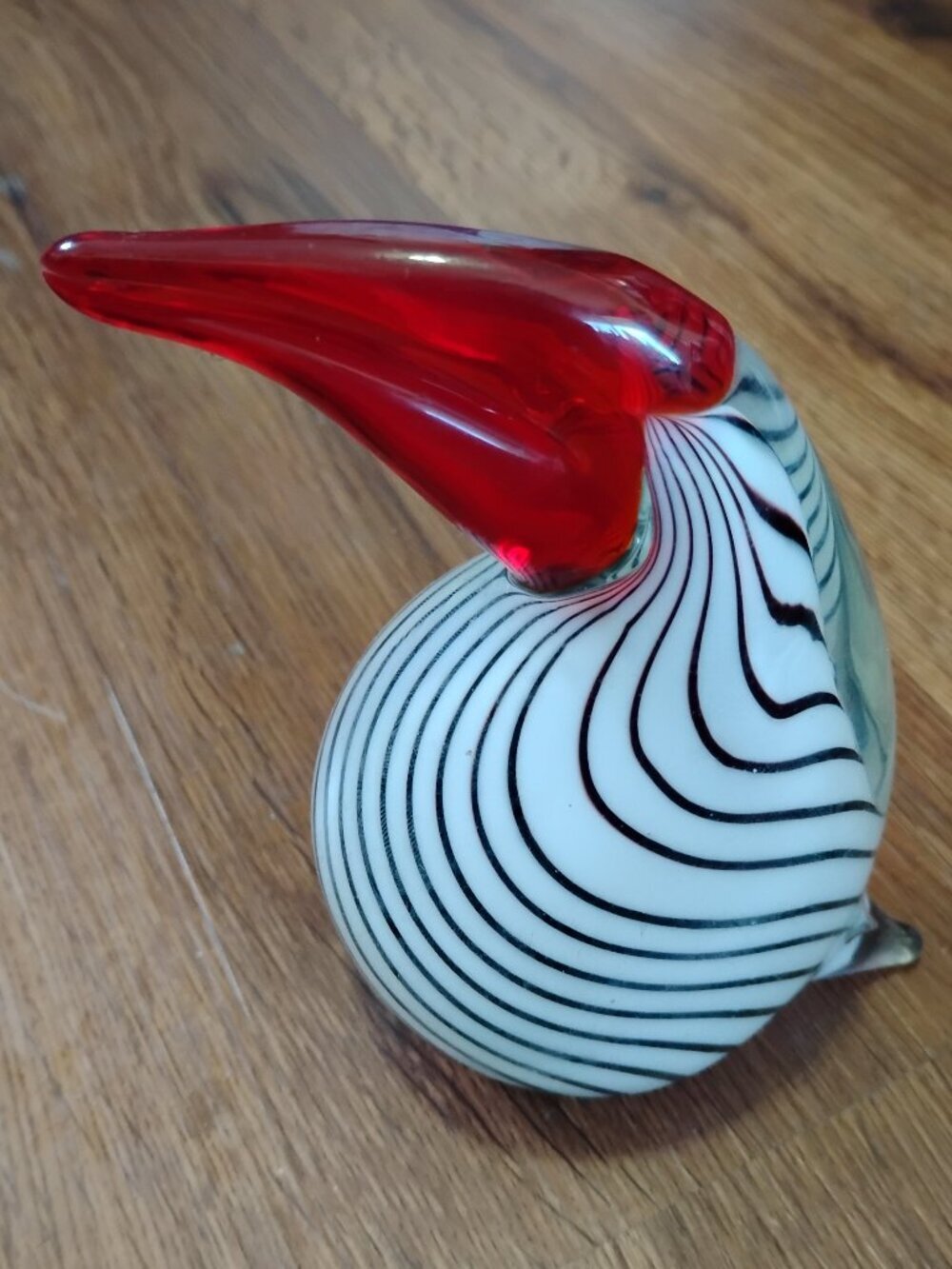 Vintage Murano Style Swirl Spiral Toucan Bird Art Glass